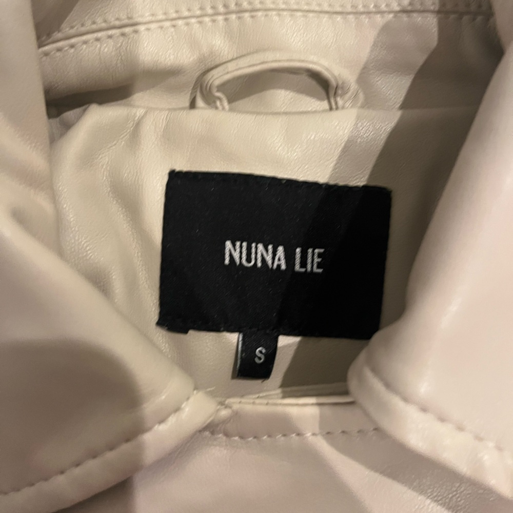 Beige Leather Jacket - image 2